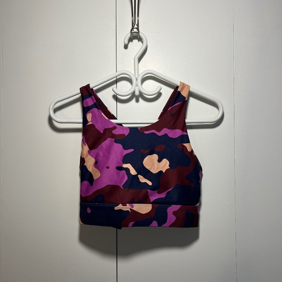 Fabletics - Pink Camo Sports Bra - Size M - Picture 1 of 2